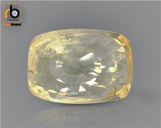 Natural Unheated & Untreated Certified Yellow Sapphire (Pokhraj)  4.76  CTS.  (  63927  DIN  )